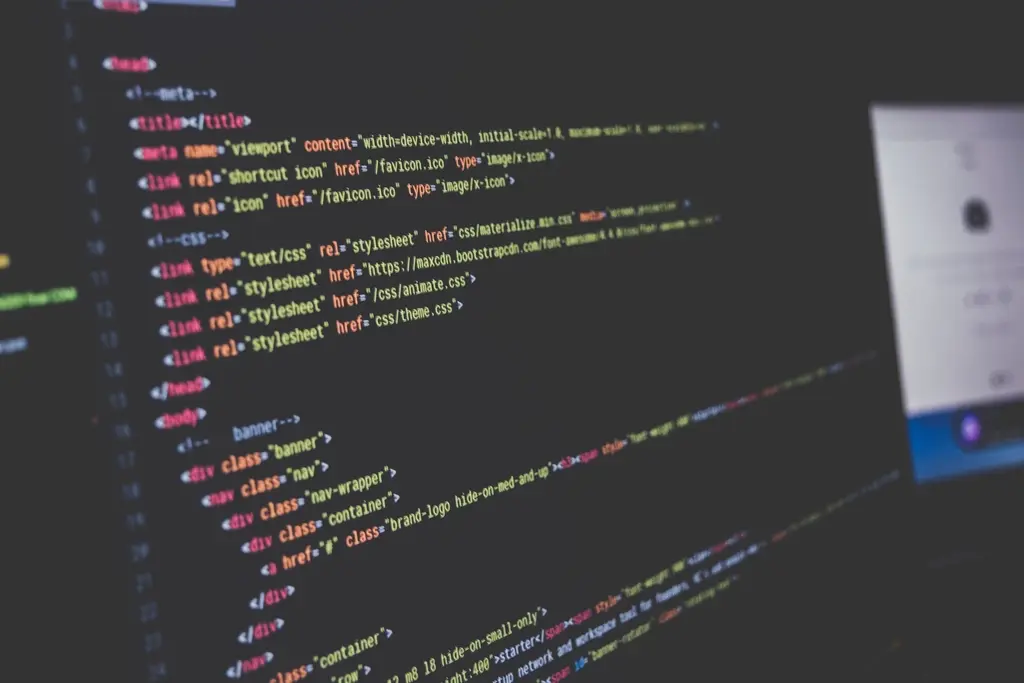 Colourful lines of code displayed on a computer screen