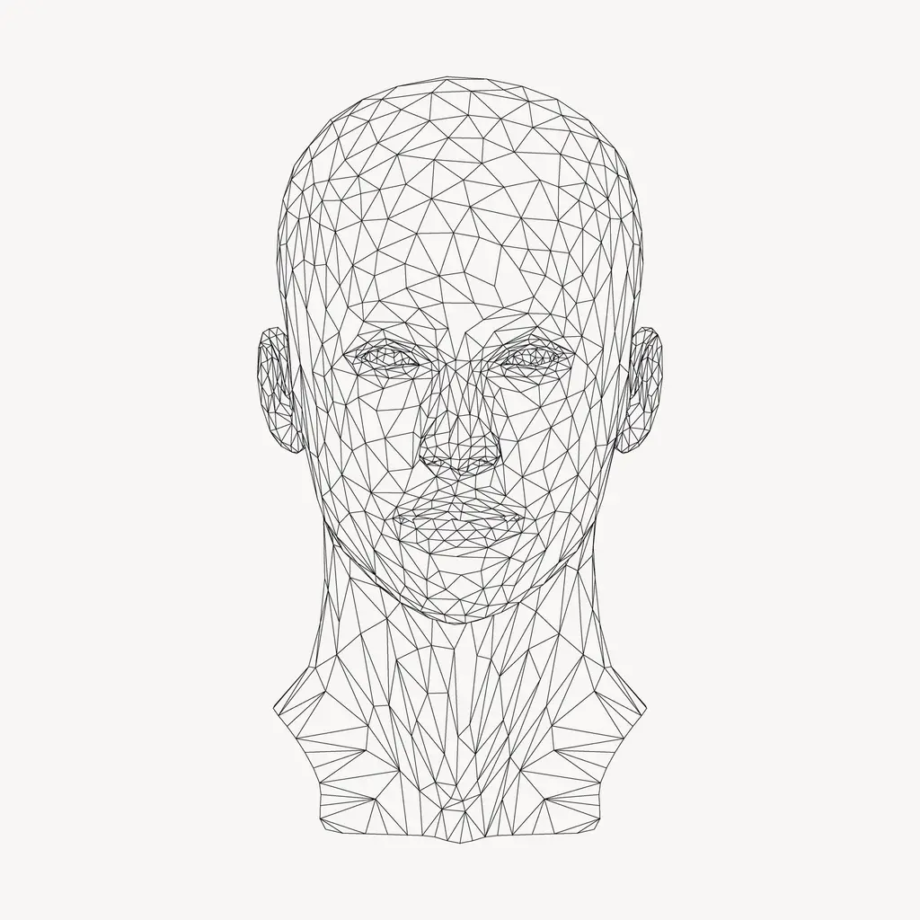 AI technology wireframe illustration representing generative engine optimization for Dubai businesses
