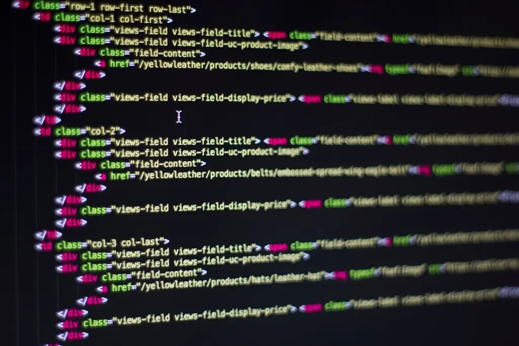 Laptop screen displaying website design and development work