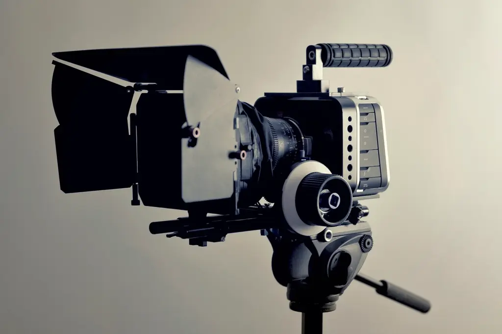Professional video camera used for content production